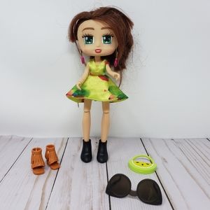 Boxy Girl Shoes Purse Sunglasses Earrings